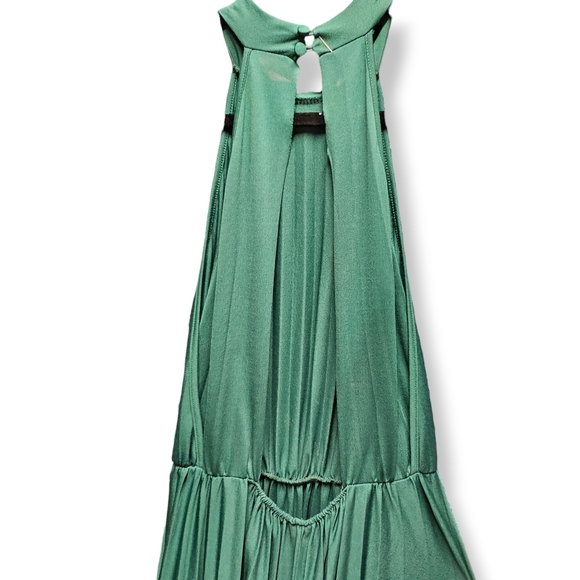 NEW ASOS Floor Length Halter Style Emerald Green Maxi Dress size 4 Tall - Picture 8 of 9